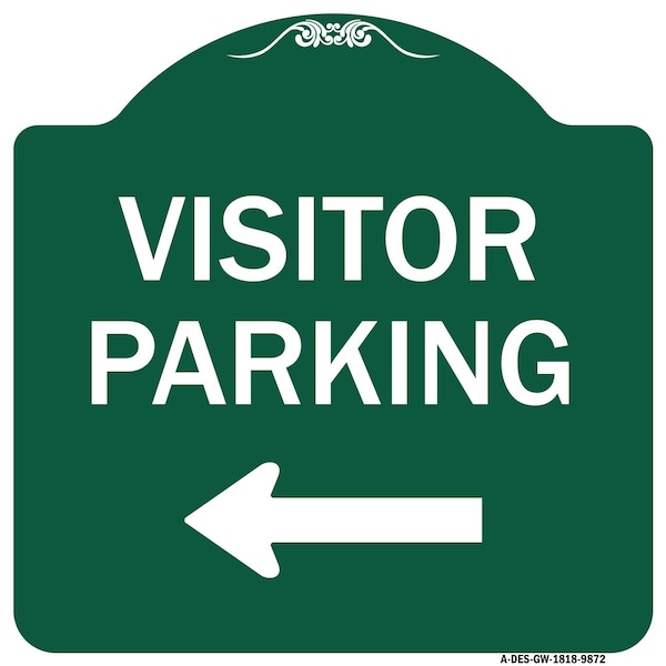 Signmission Visitor Parking 1 Heavy-Gauge Aluminum Architectural Sign, 18" x 18", GW-1818-9872 A-DES-GW-1818-9872 - main